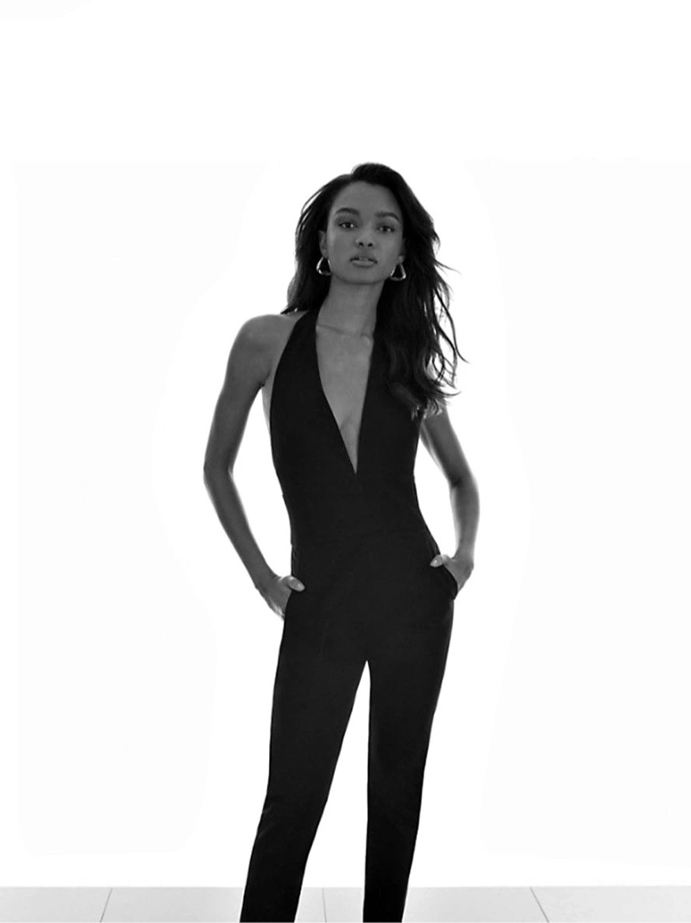 Aritzia Babaton Chance Jumpsuit Black Halter Jumpsuit
